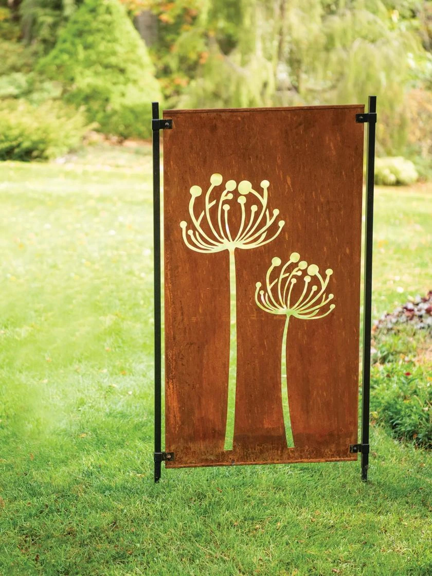 Queen Anne's Lace Corten Steel Screen - Image 3