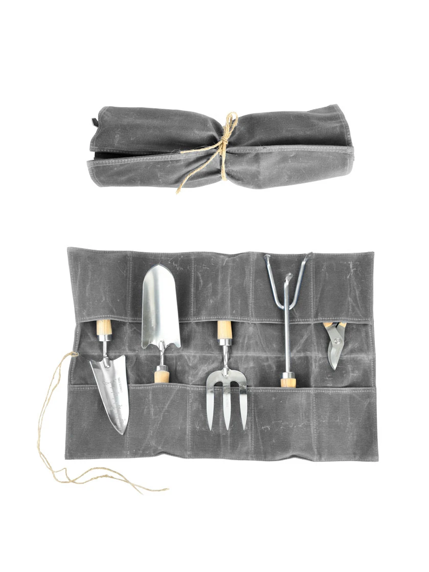 Esschert Waxed Canvas Roll Up Pouch