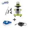 Sun Joe 24V-WDV6000 24-Volt ION+ Cordless Portable Stainless Steel Wet/Dry Vacuum Kit | 5.3 Gal | W/ 4.0-Ah Battery And Charger