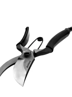 Sun Joe By Nisaku NJPSC1 Carbon Steel Pruner/Secateurs With Genuine Leather Holster And Non-Slip Grip